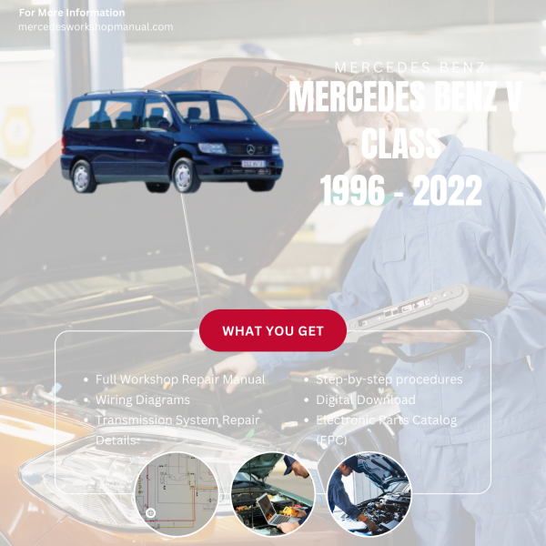 Mercedes Benz V Class  Workshop, Service & Repair Manual 1996 - 2022 | Engine, Wiring, Transmission, Maintenance Guide