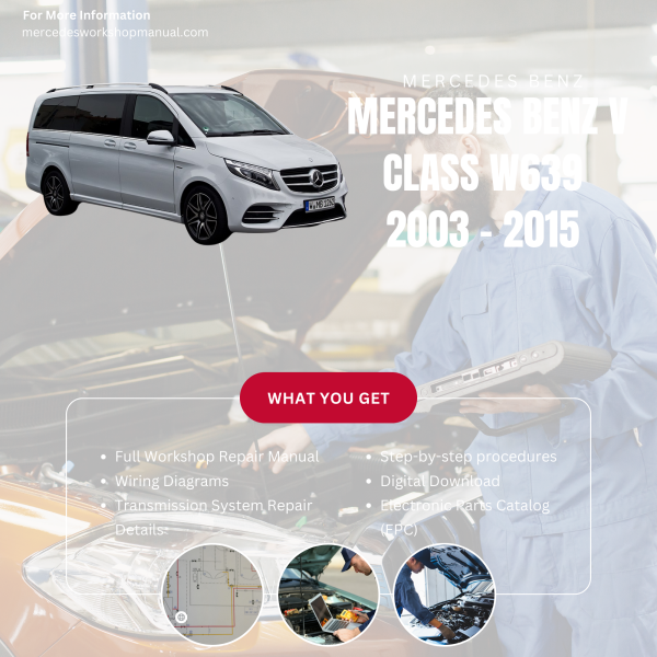 Mercedes Benz V Class W639  Workshop, Service & Repair Manual 2003 - 2015 | Engine, Wiring, Transmission, Maintenance Guide