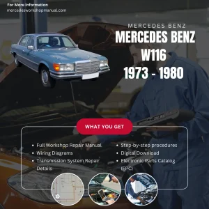 Mercedes-Benz W116 S-Class 1973-1980 Workshop Manual Cover