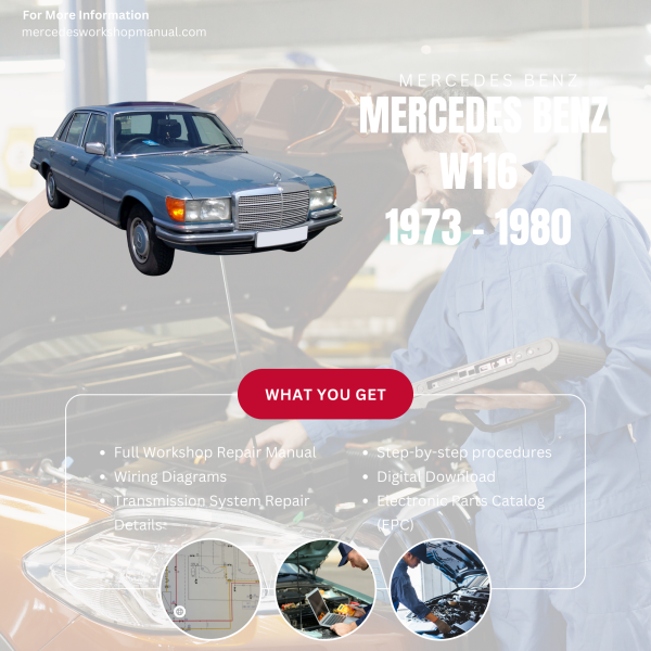Mercedes Benz W116 PDF Workshop, Service & Repair Manual 1973 - 1980 | Engine, Wiring, Transmission, Maintenance Guide