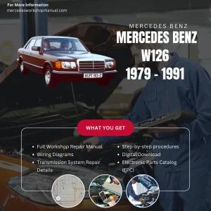 Mercedes-Benz W126 S-Class 1979-1991 Workshop Manual Cover