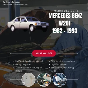 Mercedes-Benz W201 190E 190D Classic 1982-1993 Workshop Manual Cover