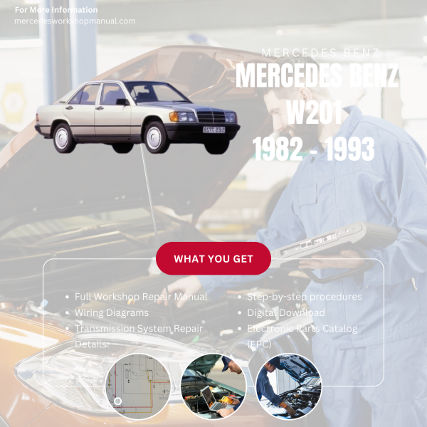Mercedes Benz W201  Workshop, Service & Repair Manual 1982 - 1993 | Engine, Wiring, Transmission, Maintenance Guide